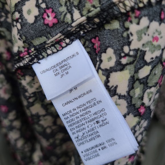 Caralyn Mirand The Drop size S Floral Mini Dress Tunic 3/4 sleeve - Picture 9 of 9